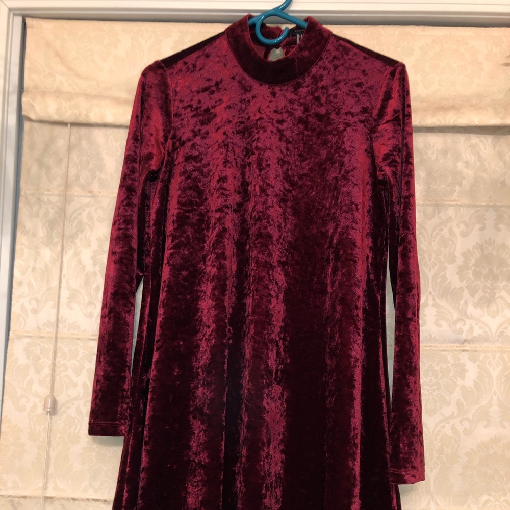 Deep Red Velvet Dress